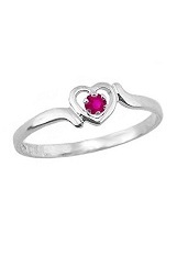 catchy teeny genuine baby birthstone ring